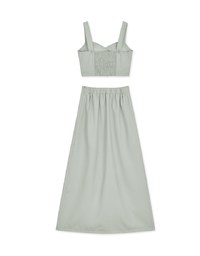 Sweetheart Neckline Padded Top + Maxi Skirt Set Wear (With Padding)