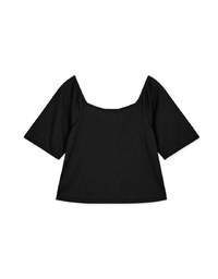 Finest Square Neck Front Scrunch Crop Top