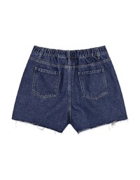 Finest Asymmetrical Ripped Denim Jeans Short