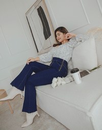 No Filter Snatched Waist Shape-Up Slimming Skinny-Fit Denim Jeans Boot Cut Pants 3.0