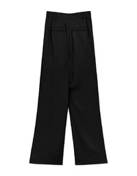 Sleek CEO Style Slimming Pleated Straight Suit Pants