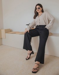 Sleek CEO Style Slimming Pleated Straight Suit Pants