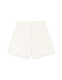 Sleek CEO Style Slimming Bias-Cut Slit Suit Short