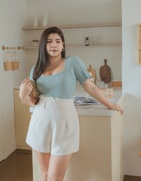 Elevated Detailing High Waisted Suit Shorts