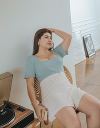 Elevated Detailing High Waisted Suit Shorts