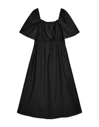 Vintage Criss Cross Front Hollow Slit Maxi Dress