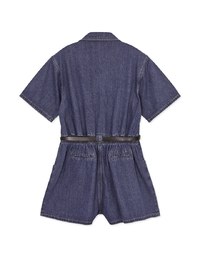 Iconic Denim Jeans Playsuit (with Belt)