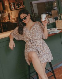 Paisley Button-Down Ribbon Playsuit