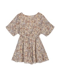Paisley Button-Down Ribbon Playsuit