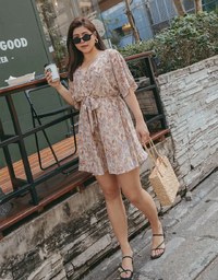 Paisley Button-Down Ribbon Playsuit