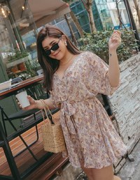 Paisley Button-Down Ribbon Playsuit
