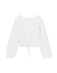 Minimal Chic V-Neck Embossed West-Tie Top