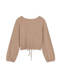 Minimal Chic V-Neck Embossed West-Tie Top