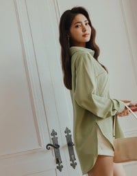Basic Versatile Anti-Wrinkle Iron Free Blouse Shirt (With Detachable Shoulder Pads)