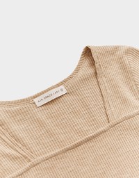 Square-Necked Knit Crop Top