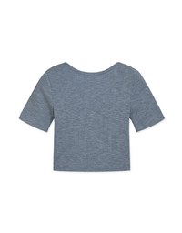 Square-Necked Knit Crop Top