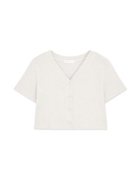 Minimal Chic V-neck Button-front Knit Top