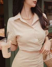 Elevated Casual Scratch Lapel Top