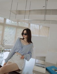 Modern Chic Transparent Sheer Fake Two-piece Blouse Shirt