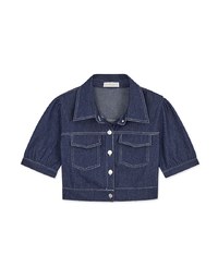 Elevated Casual Stitching Pocket Crop Blouse Shirt