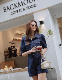 Elevated Casual Stitching Pocket Crop Blouse Shirt