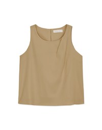 Elevated Detailing Pleated Sleeveless Top