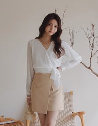 Bias Cut Finest A Line Mini Skirt