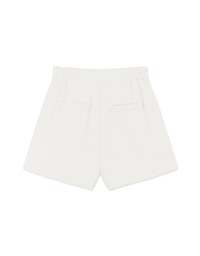 Sleek CEO Style Slimming Bias-Cut Slit Suit Short