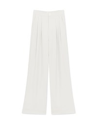 Sleek CEO Style Pleated Suit Wide Pants