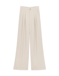 Sleek CEO Style Pleated Suit Wide Pants