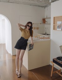 Lengthen High Waisted Denim Jeans Shorts