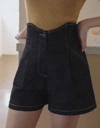 Lengthen High Waisted Denim Jeans Shorts