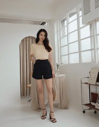 360° High Waisted Side-Button Pleated Suit Shorts
