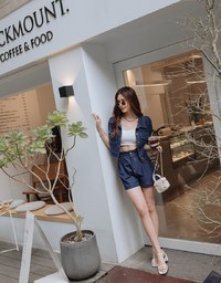 Casual Chic Seamline Denim Jeans Shorts