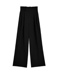 360° High Waisted Side-Button Pleated Wide Pants