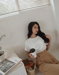 360° High Waisted Side-Button Pleated Wide Pants