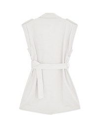 Smart Casual Sleeveless Button-Down Shirt Dress (With Belt)