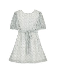 Sweet Sultry Ditsy Floral Mini Dress (With Shoulder Pads)