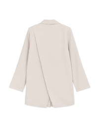 Vigorous Back-Slit Suit Blazer(With Detachable Shoulder Pads)
