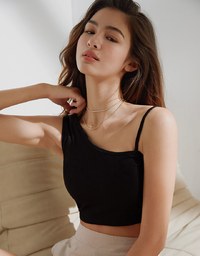 Stark Minimalism Asymmetrical Bralette (With Padding)