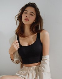 Beyond Basic U-Neck Knit Bralette (With Padding)