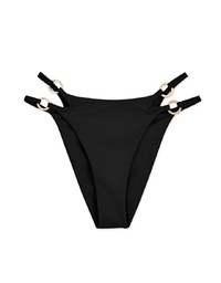 Double Thin Strap Metal Ring Bikini Bottom