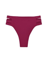 High Waisted Side Wide Strap Weave Bikini Bottom