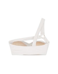 【PUSH IN 】One Shoulder Hollowed Cut Out Bikini Top Bra Padded