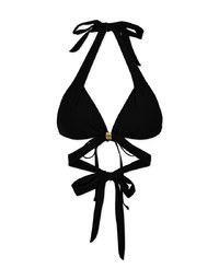 【PUSH IN 】Extra Wide Ribbon Criss Cross Bikini Top with Bra Padded