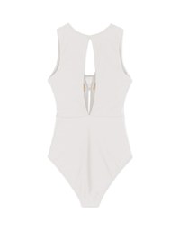 【TIFFANY】Deep V Hollow One-Piece Swimsuit Push Up Bra Padded