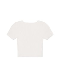 Front Zipper Short Knit Top