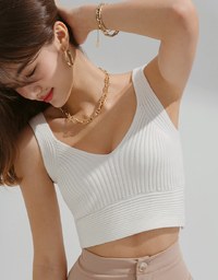 Refined Knit Tank Bra Top