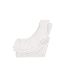 Double Layered Ruffled One-Shoulder Crop Top