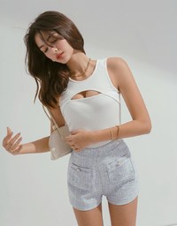 Cut Out Sleeveless Tank Top